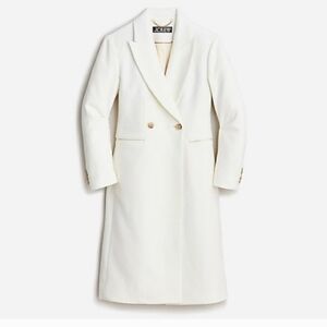 J Crew Mirabelle Ivory Luxury Cashmere Blend Coat Petite 12 $398